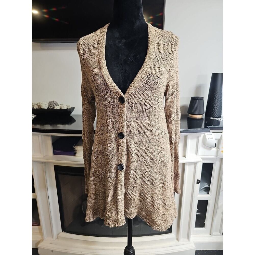 Comfy USA Tan Button-Up Cardigan